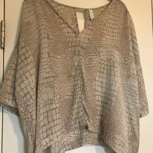 Snakeskin Print Blouse